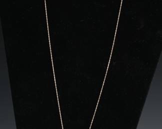 14k Gold Triple Ball 3 Bead Necklace 24in 
