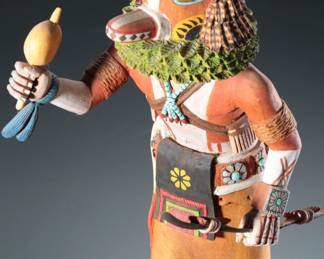 Erwin Phillips Badger Hopi Kachina Carved Wood Katsina
