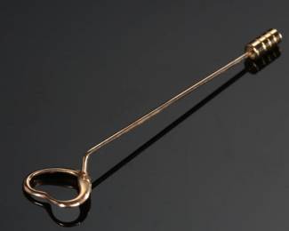 14k Gold Heart Lapel Pin 
