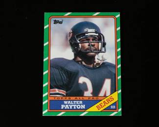 Topps Walter Payton 1986 #11 Football Card Chicago Bears 
