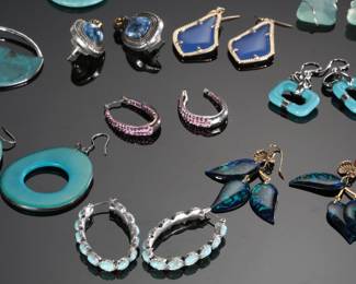 #1 Costume Jewelry Lot 20 Pairs of Earrings 
