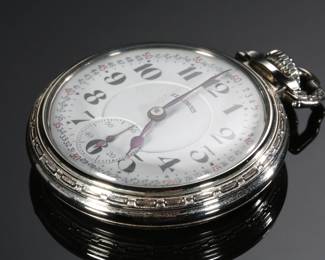 1927 Illinois Bunn Special Type III Model 14 60 Hr. Pocket Watch 14k White Gold Filled 21 Jewels 16s
