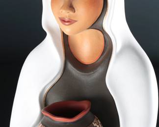 Original Sculpture Estelle Loretto Jemez Pueblo "Dreams of Clay Woman” native American Art 
