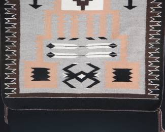Vintage Navajo Crystal Storm Pattern Rug Waterbug Native American Art
