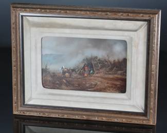 *Original* Art Ted Blaylock “Warriors Stop Over” Painting Native American Scene 
