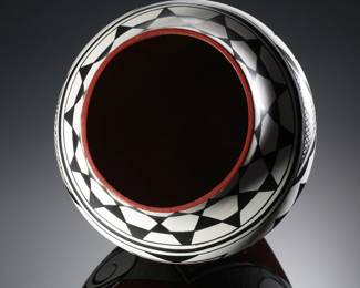 Geraldine Sandia Jemez Pueblo Pot Polychrome Native American Pottery  