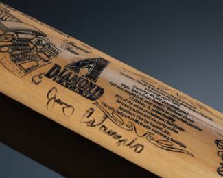 *Signed* Jerry Colangelo Arizona Diamondbacks Signed Baseball Bat 1998 Inaugural Season 
