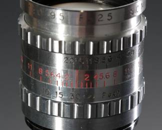 SOM Berthiot Cinor 25mm 0.95 Bolex Lens f=25 1:0.95
