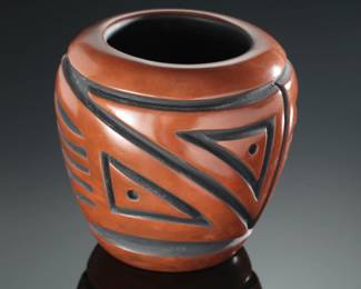 Carol Grace Loretto CG Jemez Pueblo Pot Vase Native American Pottery #2
