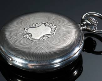 Antique Zenith Chronograph Pocket Watch 800 Silver Case Zenith Grand Prix Paris 1900
