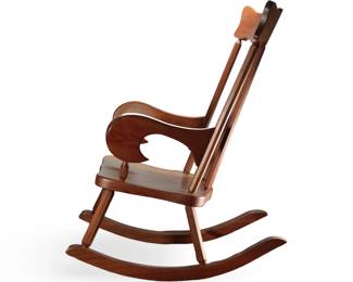 Solid Walnut Amish Rocker Jumbo Country Rocking Chair George's Woodcrafts
