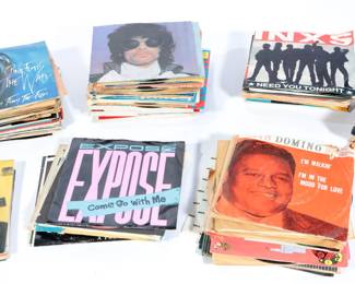 Lot of 150 1970s-1980s Vintage 45 RPM Records Rock Country Etc #6
