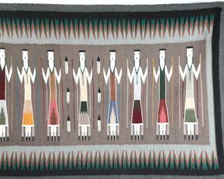 Navajo Yei Rug Sharon Chischilly Native American Art 
