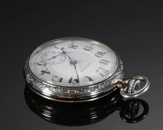 1928 Hamilton 992 Model 2 Pocket Watch 10k White Gold Filled Case
