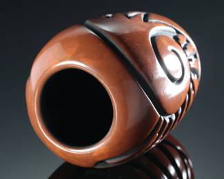 Carol Grace Loretto CG Jemez Pueblo Pot Vase Native American Pottery
