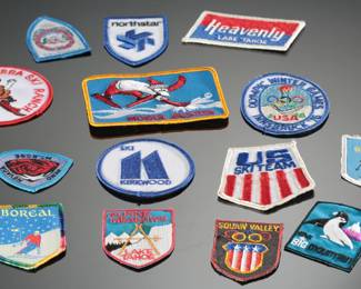 Lot of 14 Vintage Ski Lodge Patches Patch Lot
