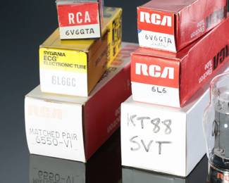 Lot of 8 Mixed Power Tubes KT88 6550 6L6GC 6L6GV 6V6GTA
