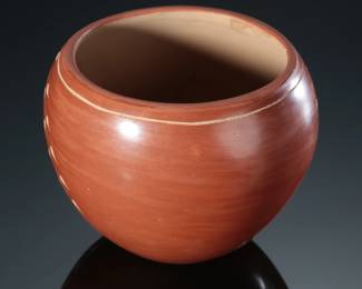 C. Gachupin Jemez Pueblo Etched Pot Native American Pottery 1986
