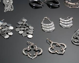 #5 Costume Jewelry Lot 20 Pairs of Earrings 
