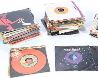 Lot of 150 1970s-1980s Vintage 45 RPM Records Rock Country Etc #1
