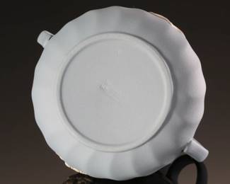 Wedgwood Blue Jasperware Fluted Floral Sugar bowl Lidded
