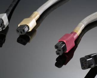 Lot of 4 vintage Audiophile Grade IEC Power Cords Cables 
