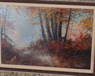 *Original* Art Ted Blaylock “Autumn Retreat” Painting 
