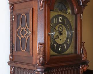 Colonial 9 Tube Grandfather Clock Tall Case Clock German UW03082 Urgos Clock Movement
