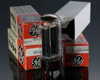 Lot of 4 Vintage GE 5U4GB Vacuum Tubes
