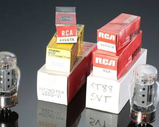 Lot of 8 Mixed Power Tubes KT88 6550 6L6GC 6L6GV 6V6GTA
