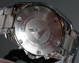 Emporio Armani AR-6098 Sigma Chronograph Quartz Black Dial Men's Watch
