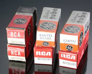 Lot of 6 Vintage 12AT7/ECC81 Vacuum Tubes RCA
