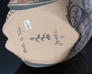 Maxine G. Toya Jemez Owl Pottery Figure Pueblo Art Native American&nbsp;
