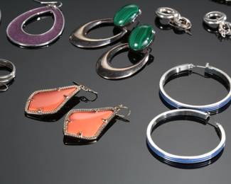 #2 Costume Jewelry Lot 20 Pairs of Earrings 
