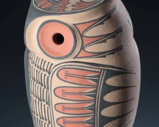Maxine G. Toya Jemez Owl Pottery Figure Pueblo Art Native American&nbsp;
