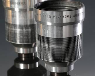 2pc Bell & Howell 2 Inch f/1.6 16mm Projection Lens Lot of 2 Pair&nbsp;
