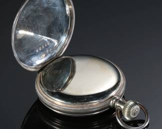 1886 AM Waltham Hillside Model 1884 Pocket Watch Coin Silver Case 14S 13 Jewel 
