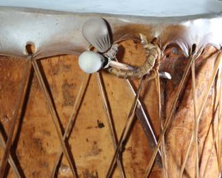 Huge Native American Drum Coffee Table
