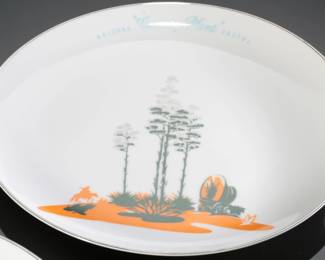 Lot of 3 Vintage Blakely Oil & Gas Fine China Arizona Cactus Plates 10.25in
