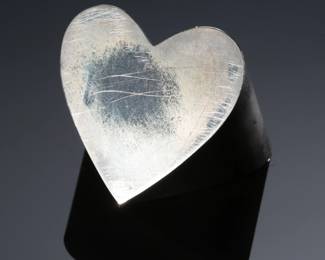 Dansk Heart Silver Plate Paperweight
