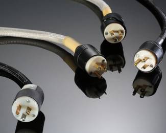 Lot of 4 vintage Audiophile Grade IEC Power Cords Cables 
