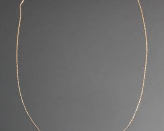 14k Gold Triple Ball 3 Bead Necklace 24in 
