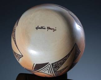 Hattie Navajo Hopi Polychrome Bowl Native American Pottery 
