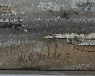 *Original*  Watercolor W.O. Nobles Adobe Building Art Painting&nbsp;
