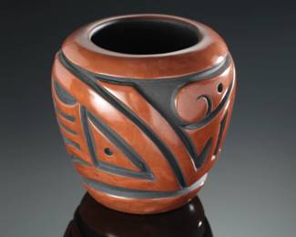 Carol Grace Loretto CG Jemez Pueblo Pot Vase Native American Pottery #2
