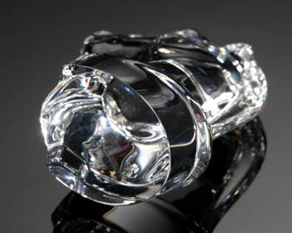 Steuben Crystal Glass Horse Head Hand Cooler Figure 
