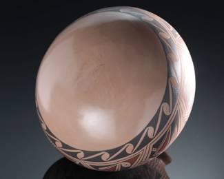  Armando Silveira Mata Ortiz Corrugated Polychrome Pot Native American Pottery
