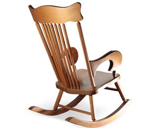 Solid Walnut Amish Rocker Jumbo Country Rocking Chair George's Woodcrafts
