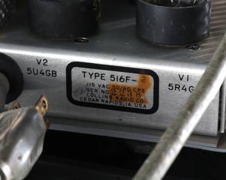 Collins 516F-2 AC Power Supply for KWM-2A 32S-3 S-Line Vacuum Tube Communications Transceiver
