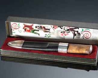 David Andersen Norway Sterling Silver Viking Knife&nbsp;In original box Peer Gynt Kniven
